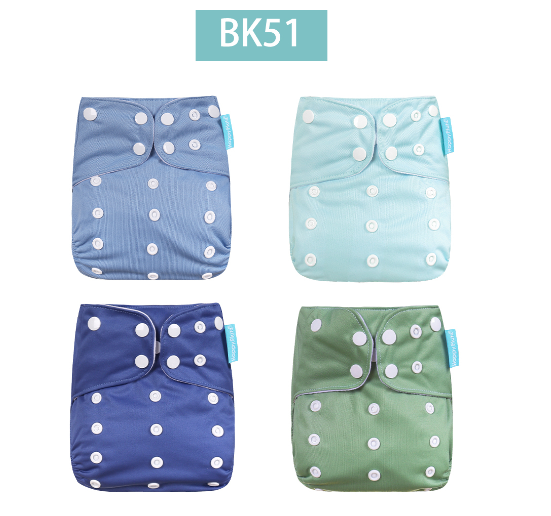 Happyflute 2023 Baby Reborn 4pcs set Washable Eco-friendly Baby Cloth Diaper Ecological Adjustable Nappy Reusable Diaper SET29