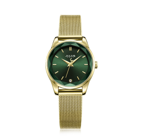 JULIUS South Korea Air Transport Round Stainless Steel Strap Women's Watch Ja 1040 1