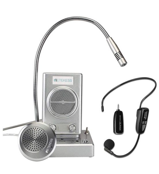 TW102 Window Speaker 2 Way With TT123 2.4G Wireless Headset Microphone 164ft Range