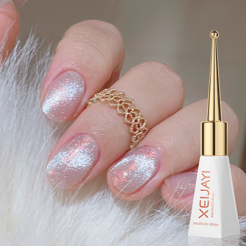 Holographic Diamond Glitter Cat Eye Gel Polish Magnetic Gel Nail Polish Soak Off UV LED Nail Polish For Home Salon Nail Art DIY