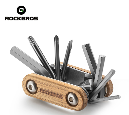 Rockbros 8-in-1 Bicycle Repair Tool Multi-functional Combination Interior Hexagonal Disassembly Maintenance Tool Portable