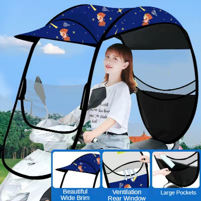 Electric Bicycle Windshield Awning Awning Awning Rainproof, Sunscreen, Windproof