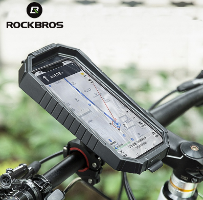 Rockbros Bike Phone Holder Rainproof Screen Touch Electric Motorcycle Stand 360° Adjustable Cycling Accessories
