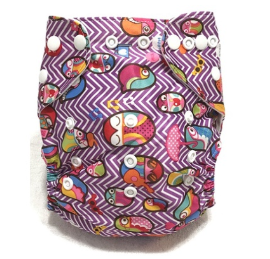 Washable Organic Baby Cloth Diaper with 1 Piece 3-Layer Insert S1