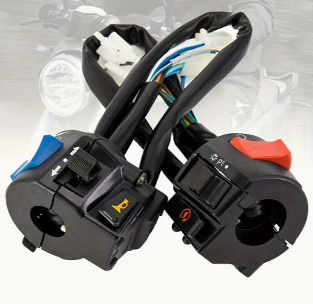 Motorcycle Handlebar Switch Control 1 Pair 7/8inch Universal Waterproof Motorcycle Horn Turn Signal Headlight Control Switch For Motorcycle