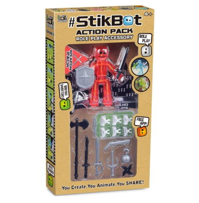 Stikbot Puppet Sucker Joint Puppet Freeze Action Figure Filming Animation Toys Role Play Accessory Weapon Model