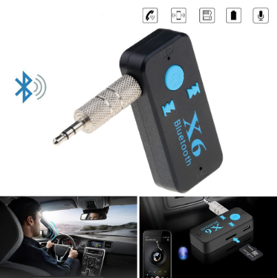 Portable 3.5mm AUX Stereo Bluetooth 5.0 Audio Receiver, Mini 3.5mm HIFI AUX Stereo Wireless Adapter for TV PC for Car Speaker Earphone