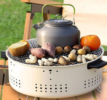 Portable Grill Wood Burning Camp Tea Fire Stoves Barbecue for Backyard, Hiking, Outdoor Indoor