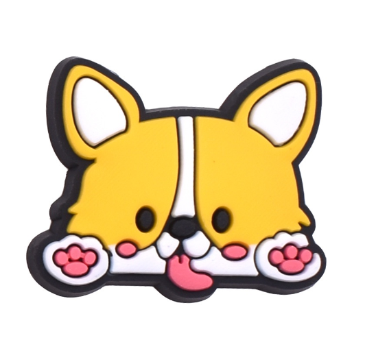 Cute Bichon Frise Jibbitz for Crocs Paw Dog Jibbits Charm Golden Retriever Shoe Charms Pug Corgi Jibits Crocks Kids Shoes Accessories D12