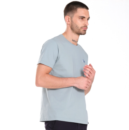 Lee Logo T-shirt for Men in Silver Blue