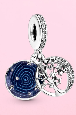 925 silver charm fit original Pandora bracelets astronaut galaxy series bead charm