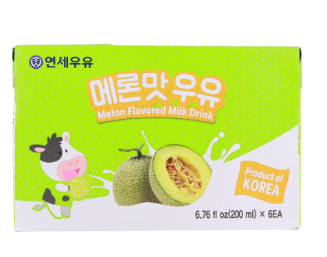 Yonsei Melon Flavored Milk Drink  6pcs x 200mL