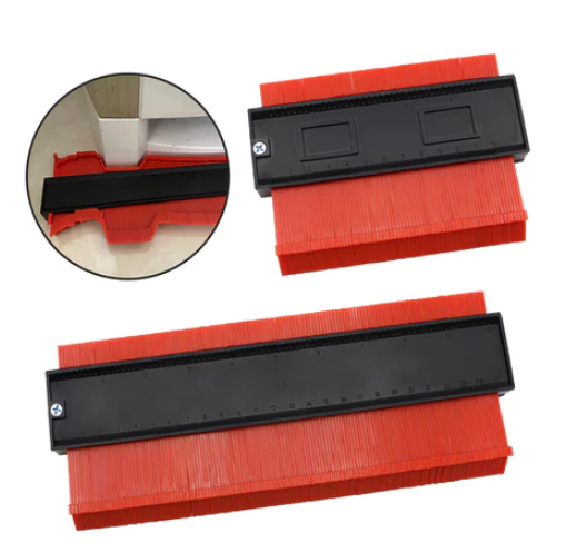 1PC 5In/10In Curved ruler profiler Ultra-Precise Shape Duplicator multifunctional measuring tool contour profiler for Flooring, Carpentry