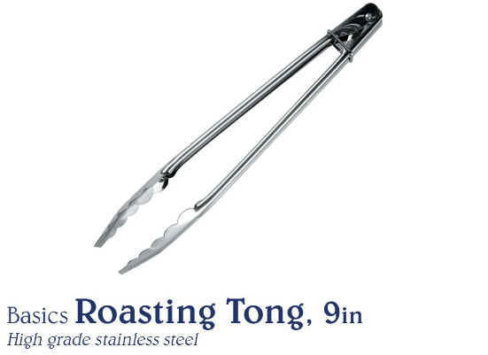 Chef's Classics Basics Stainless Steel Roasting Tong, 9in