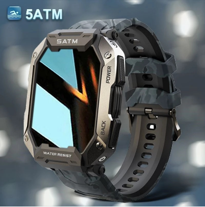 New Full Touch Smartwatch For Android Blood Pressure Oxygen Fitness Watch 5 Atm Waterproof Smart Watch Men Military