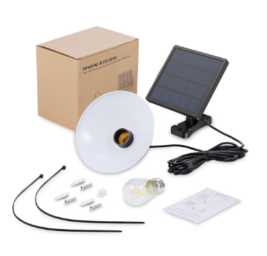 ORIA Outdoor Waterproof Solar Lights Chandelier with Adjustable Solar Panel