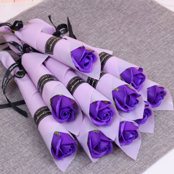 1pcs l Flower Girl Friend Valentine's Day Gift Anniversary Flower Set Fake Rose Soap Flower Wedding Decor