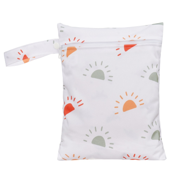 18x25cm Baby Diaper Bag Cartoon Print Wet Dry Bags Nappy Zipper Handbag Stroller Carry Pack Travel Outdoor Wet Diaper Storage Bags s15