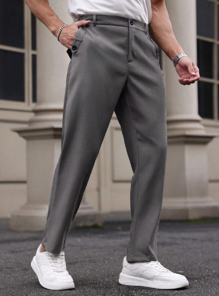 Manfinity Homme Men's Fashion Summer Simple Solid Color Casual Pants