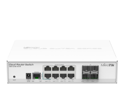 MikroTik CRS112-8G-4S-IN - 8 Port Gigabit Managed Switch + 4 1G SFP Ports - CRS112