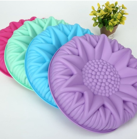 Silicone Cake Flower Pan Mold Dessert Muffins Sunflower Styling Pastry Moulds Chrysanthemum Shape