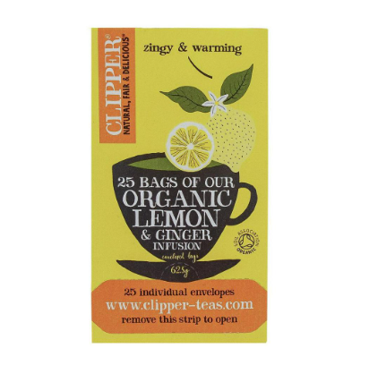 Clipper Lemon And Ginger Organic Tea 25 Bags