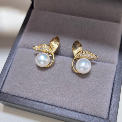 Natural Freshwater Pearl Women's Earrings Simple Earrings Earstuds