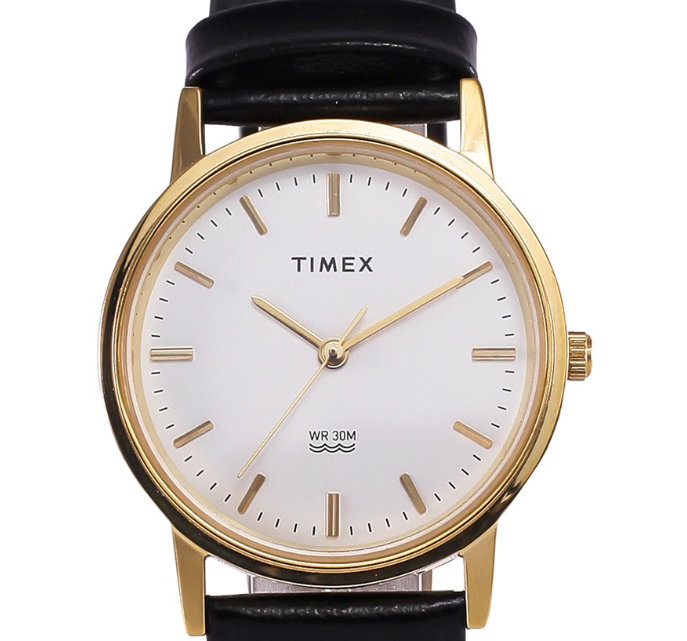 Timex AB Series Black Leather Analog Quartz Watch For Men TW00A300E CLASSICS