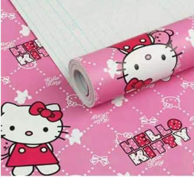 Hello Kitty Wallpaper PVC Waterproof Self Adhesive 10Mx45cm for Home Living Room High Quality PVC
