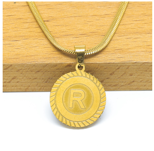 Laj High Quality Stainless Steel Letter Pendant Necklace with Free box R