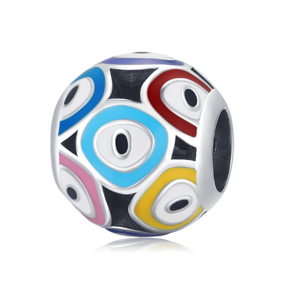 Bamoer 925 Silver Devil Eyes Dark Style Personality Fashion Charm Diy Bracelet Or Necklace Accessories Jewelry D7