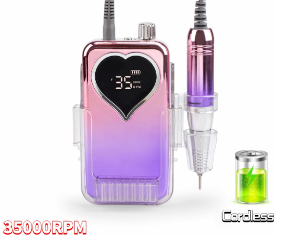 Rechargeable Upgraded Electric Nail Drill With Touch Buttons And HD LED Display For Both DIY Nail
