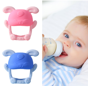 Baby Silicone Teethers Food Grade Silicone Rodent Toys Chick Shapes Teething Toys Infant Glove Teether