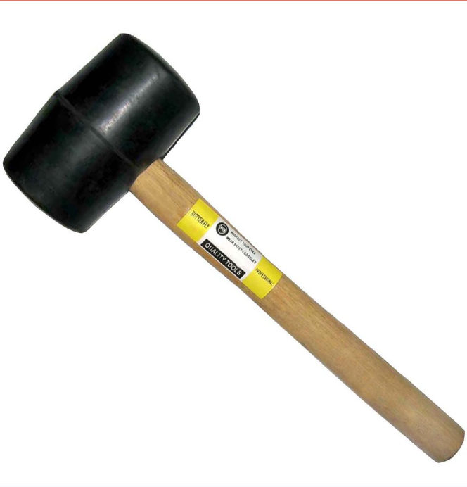Butterfly Tools Rubber Mallet Wooden Handle 16oz 450g