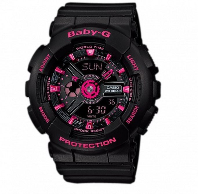 Casio Baby-g BA-111-1A Digital Analog Rubber Strap Watch For Women