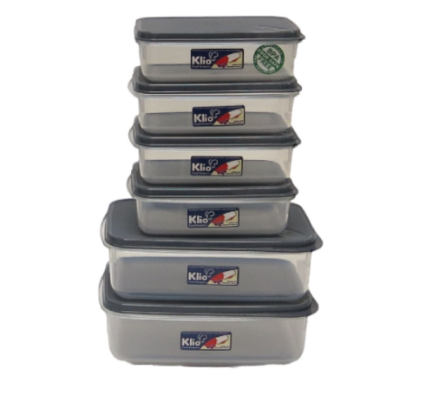 Klio Food Keeper 500ml Set of 6 - Gray