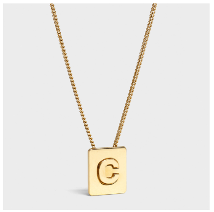 Lisa Same Style Letter Necklace Female Titanium Steel Does Not Fade Summer Girlfriends Simple Pendant Pearl Chain Korean Version C