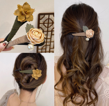 Korean-Style Hairpin Female Back Head Temperament Plate Hair Clip One Word Twist Shark Clip Headdress