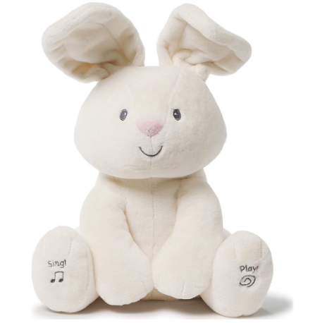 Baby GUND Flora The Bunny Animated Plush Stuffed Animal Toy, Cream, 30cm