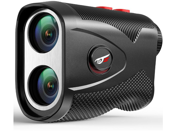 Golf Rangefinder Laser Range Finder with Slope, 1200Yards, 7X Magnification for Golf/Hunting with Flag Pole Lock Vibration, Magnet Stripe Rechargeable