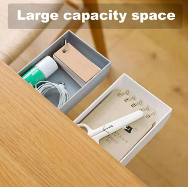 Drawer Self-adhesive Plastic Under Desk Table Storage Drawer Portable Memo Pen Stationery Storage