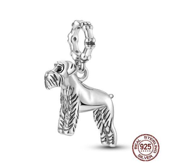 Genuine 925 Silver Little Boy Fox Rose Pyramid Mummy Charms Fit Original Charm Bracelets Diy Moon Cat Schnauzer Pendant For Jewelry S30