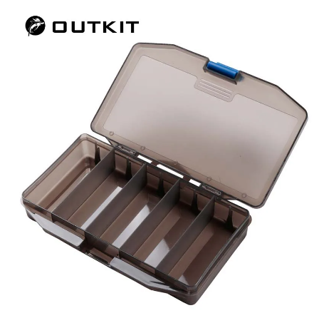 High Strength 17.5*10*3cm with 5 Compartments Transparent Visible Plastic Fishing Lure Box Fishing Tackle Box