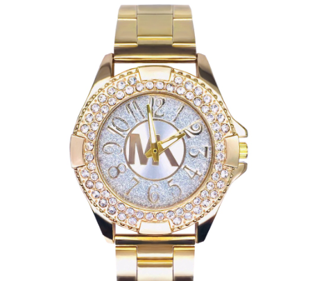 Michaels Mens Double Circle Diamond Metal Watch Ladies Waterproof Quartz Fashion Sports Watch T288