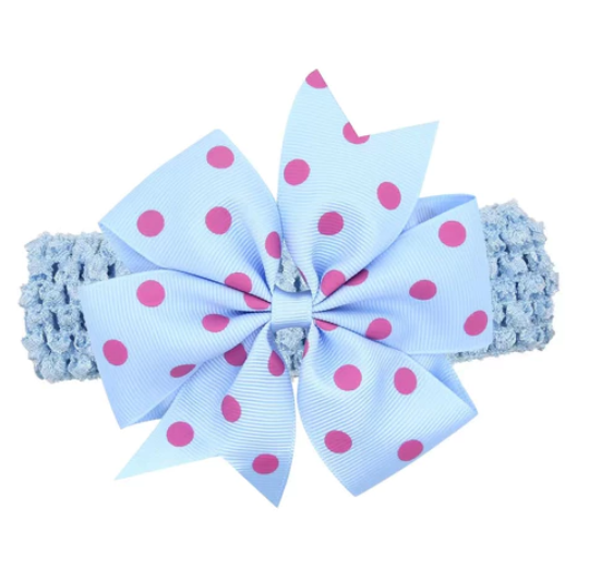 Baby Girl Cute Bow Hairband Baby Hair Accessories Girl Hair Accessories Girl Polka Dot Bow Hair Rope HA3