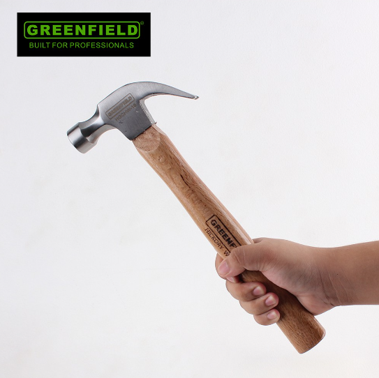 Greenfield Claw Hammer 16oz Wooden - Hand Tools