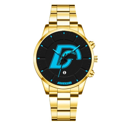Luxury Gold Mens Minimalist Stainless Steel Analog Watches Men Business Casual Calendar Quartz Wrist Watch Relo Ng Kalalakihan GOLD BLUE