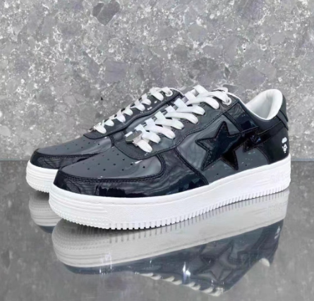 BAPESTA Low Dunk Skateboard Youth Gray Green Powder Trend Casual Vibe Contrast Color Low-Top Shoes