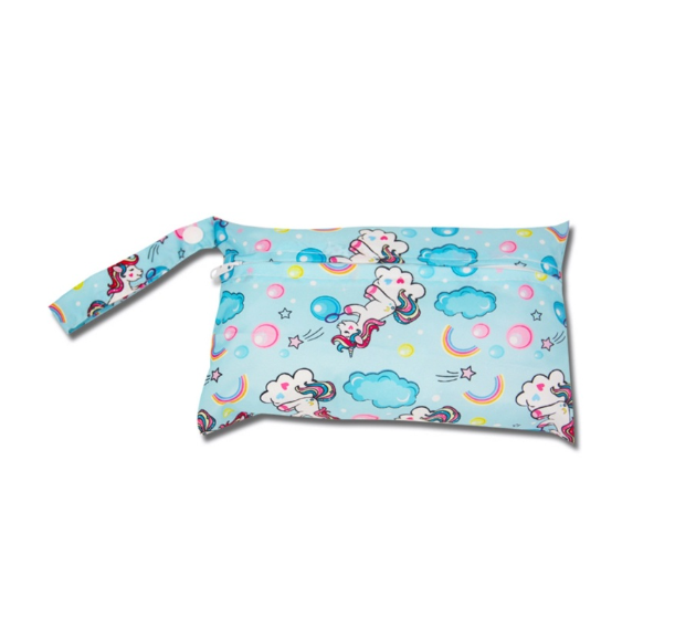 Waterproof Reusable Baby Diaper Bags Cartoon Print Wet Dry Nappy Zipper Handbag Stroller Carry Pack Outdoor Storage DB15