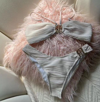 Sexy and Beautiful High Waist Bikini Solid Color Swimwear